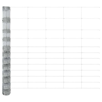 vidaXL Field Fence Silver 5