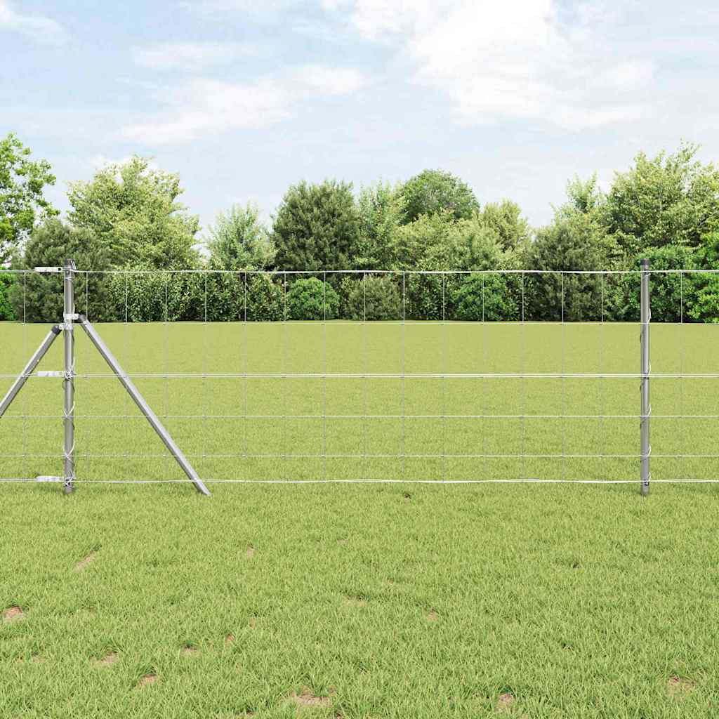 vidaXL Field Fence Silver 1