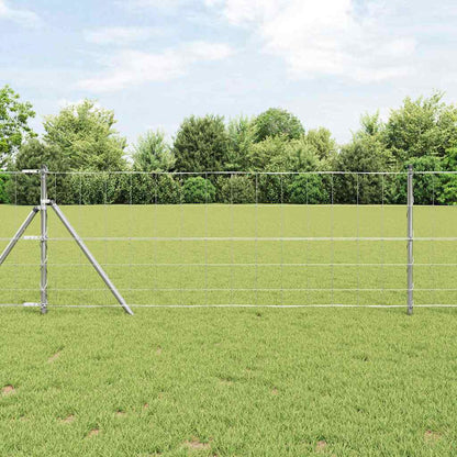 vidaXL Field Fence Silver 1