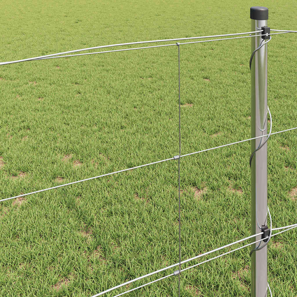 vidaXL Field Fence Silver 4