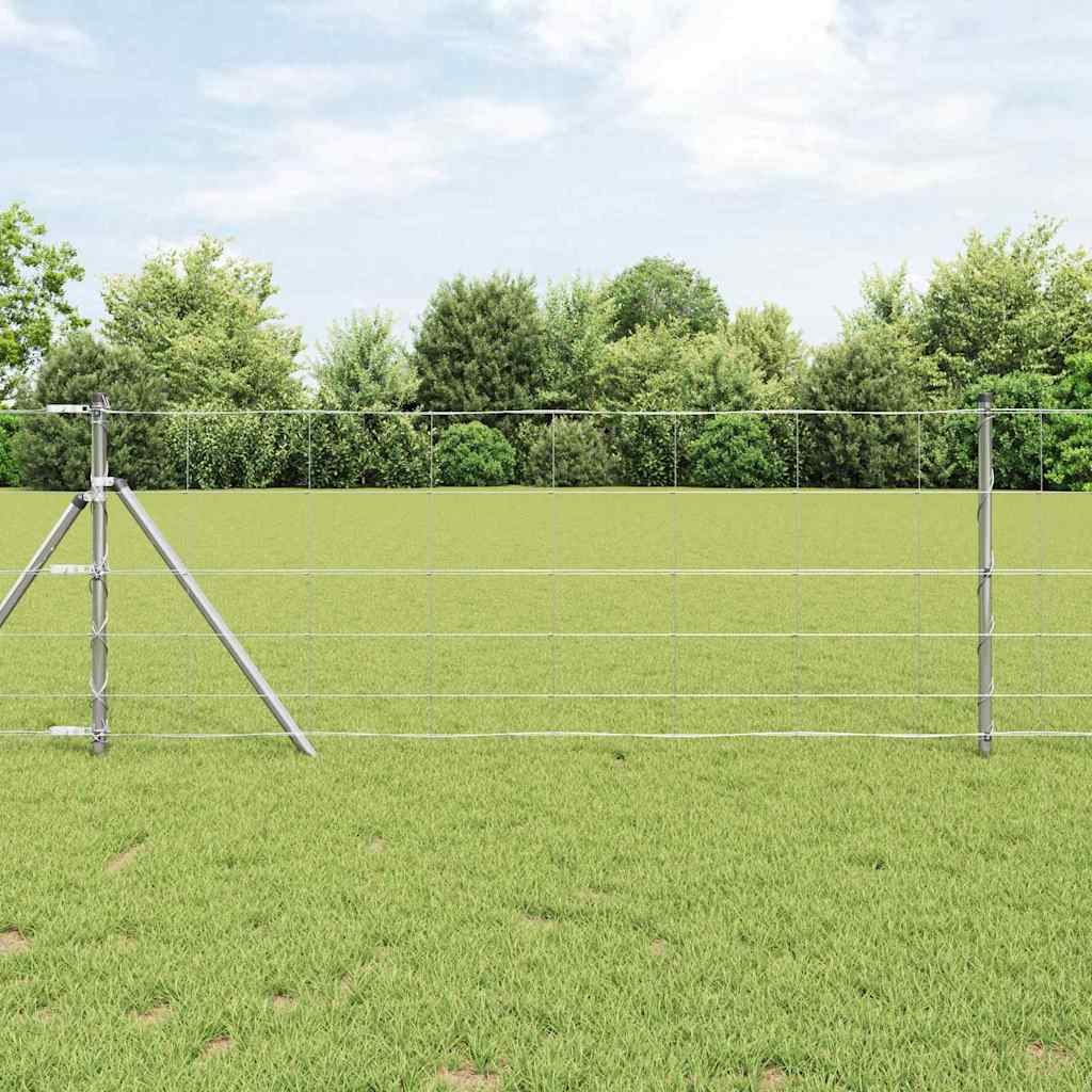 vidaXL Field Fence Silver 1