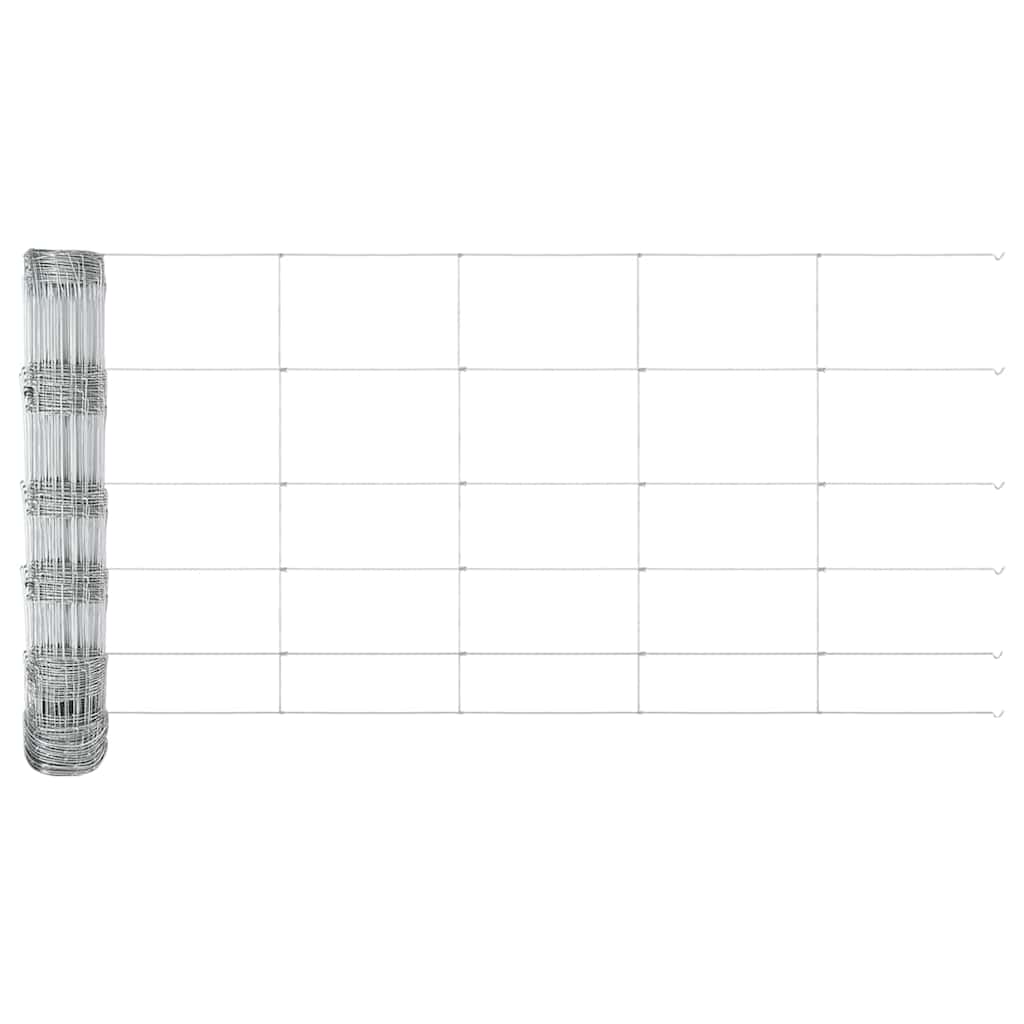 vidaXL Field Fence Silver 5