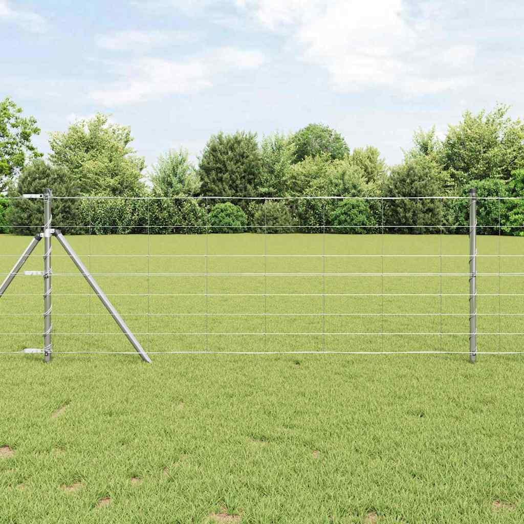 vidaXL Field Fence Silver 1