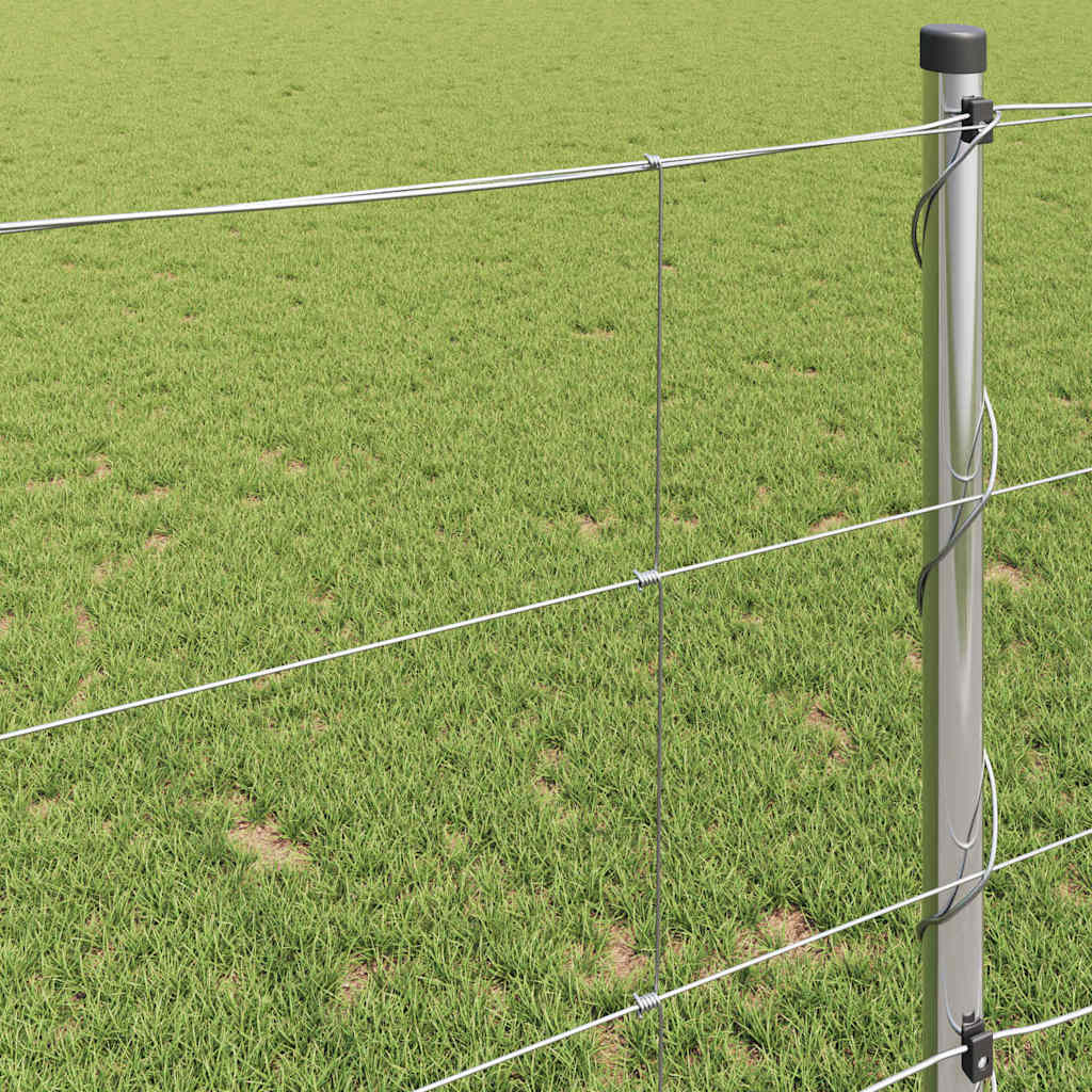 vidaXL Field Fence Silver 4