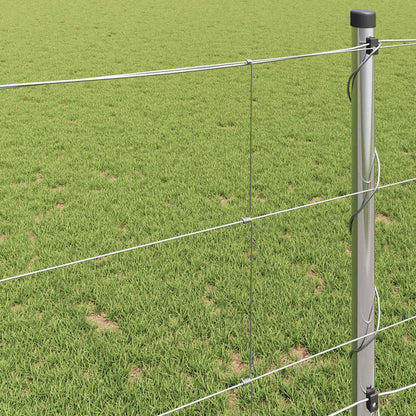 vidaXL Field Fence Silver 4