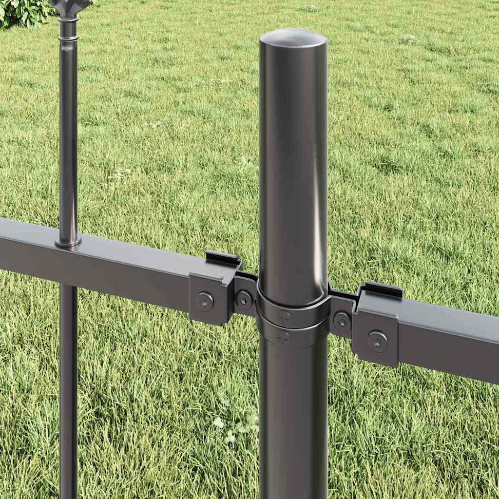 vidaXL Garden Fence WOERDEN 1.7 x 1.2 m Powder-coated Steel Grey 3