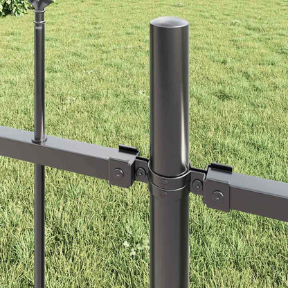 vidaXL Garden Fence WOERDEN 1.7 x 1.2 m Powder-coated Steel Grey 3