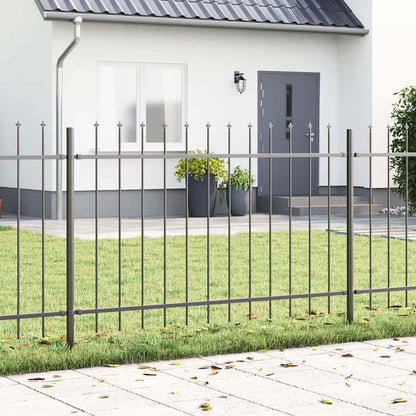 vidaXL Garden Fence WOERDEN 1.7 x 1.2 m Powder-coated Steel Grey 1