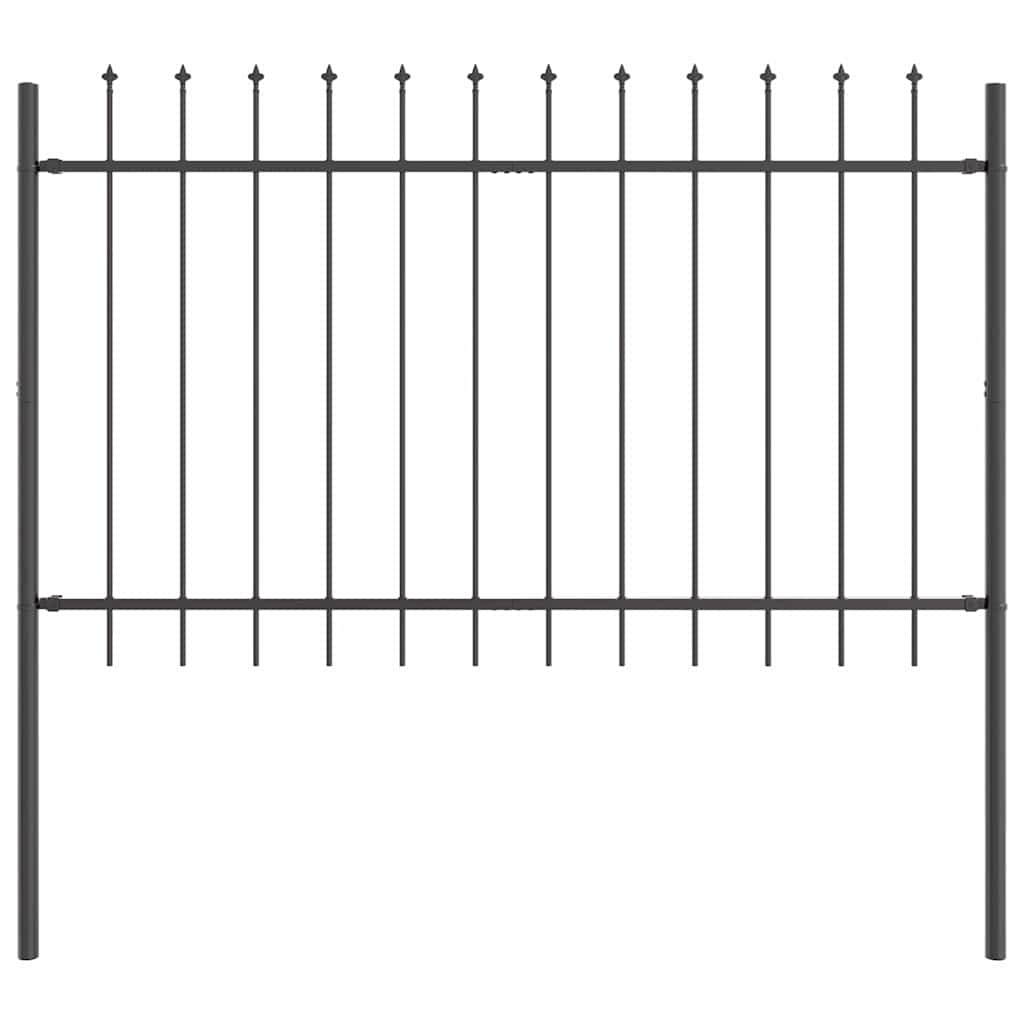 vidaXL Garden Fence WOERDEN 1.7 x 1.2 m Powder-coated Steel Grey 2