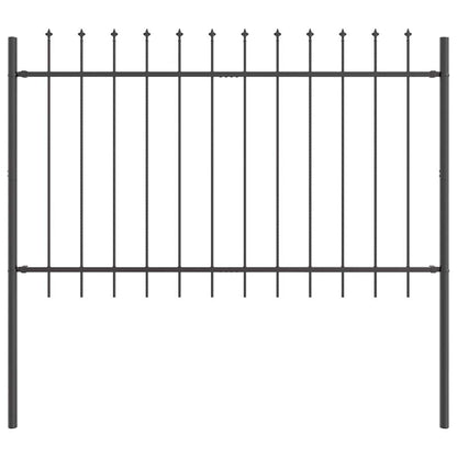 vidaXL Garden Fence WOERDEN 1.7 x 1.2 m Powder-coated Steel Grey 2
