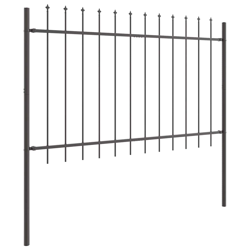 vidaXL Garden Fence WOERDEN 1.7 x 1.2 m Powder-coated Steel Grey 4