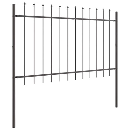 vidaXL Garden Fence WOERDEN 1.7 x 1.2 m Powder-coated Steel Grey 4