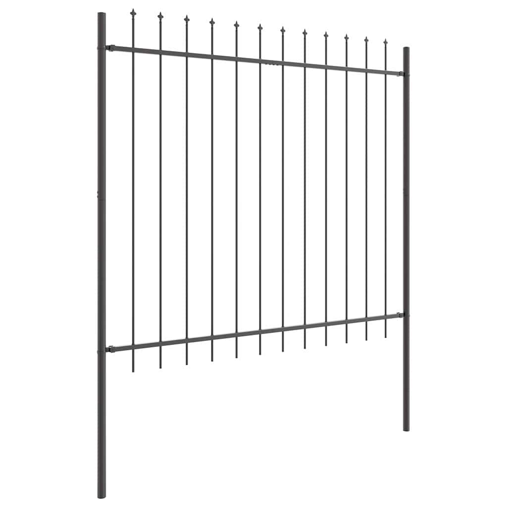 vidaXL Garden Fence WOERDEN 1.7 x 1.5 m Powder-coated Steel Grey 4