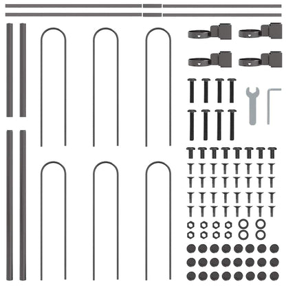 vidaXL Garden Fence BOXTEL Grey 5