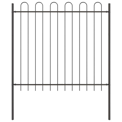 vidaXL Garden Fence BOXTEL 1.7 x 1.5 m Powder-coated Steel Grey 2