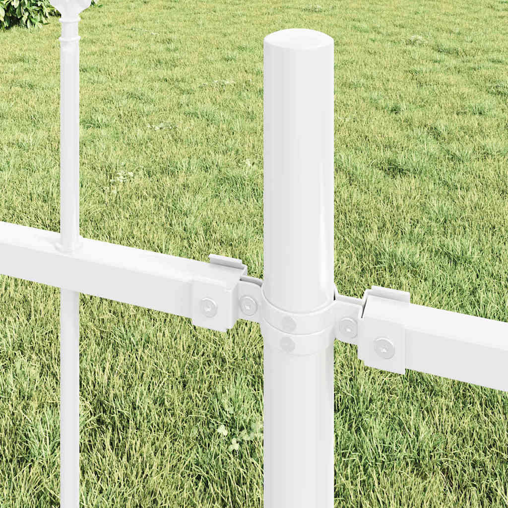 vidaXL Garden Fence WOERDEN 1.7 x 1 m Powder-coated Steel White 3