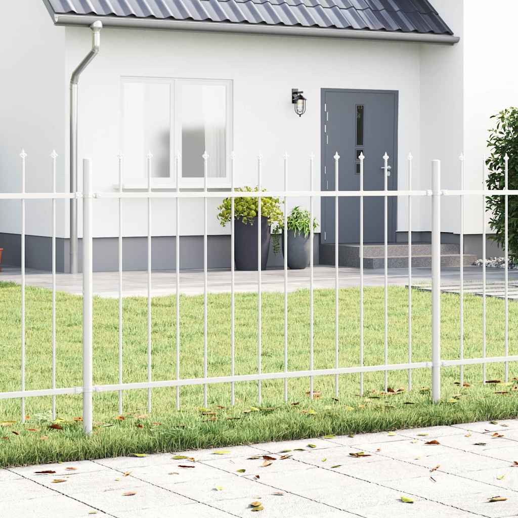vidaXL Garden Fence WOERDEN 1.7 x 1 m Powder-coated Steel White 1