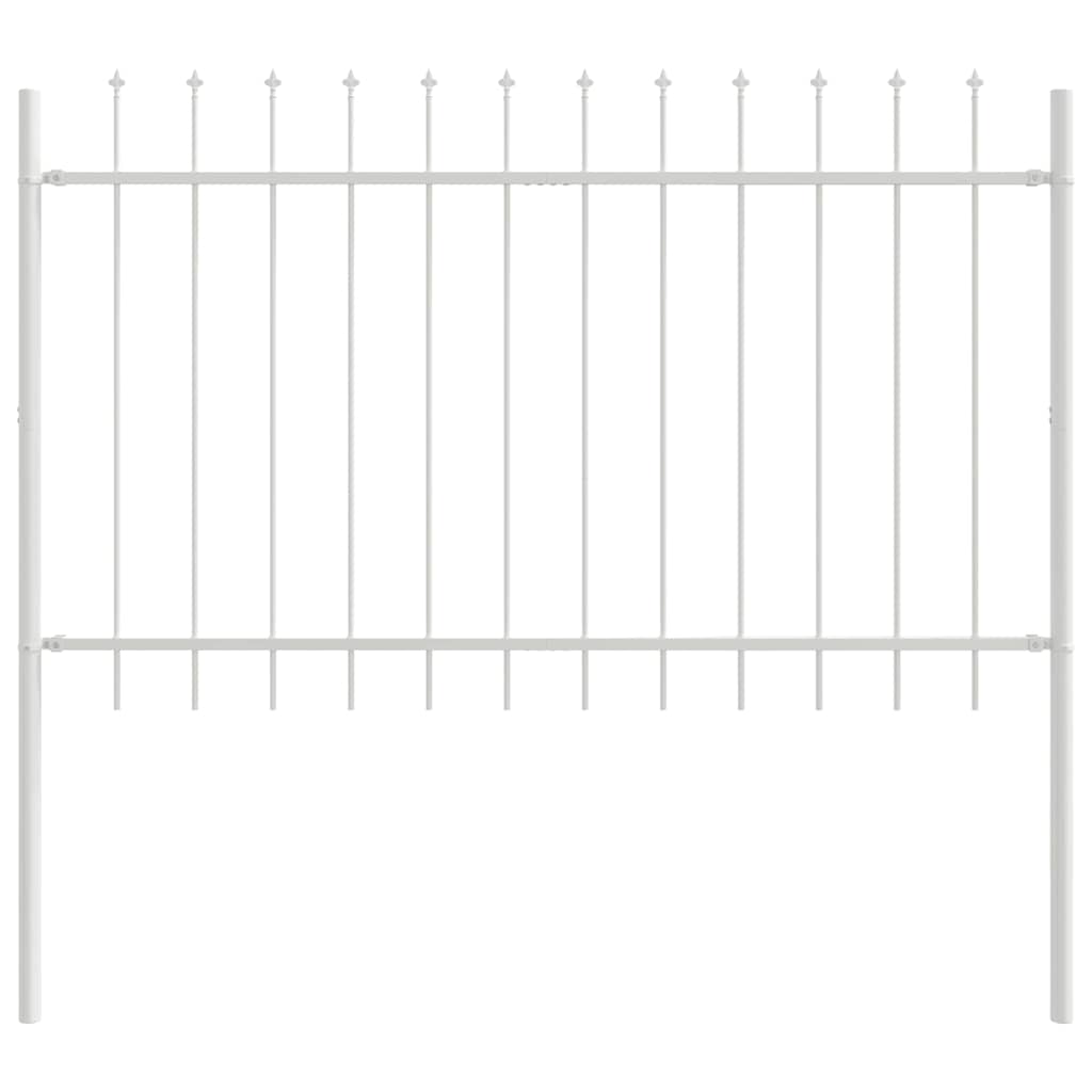 vidaXL Garden Fence WOERDEN 1.7 x 1 m Powder-coated Steel White 2