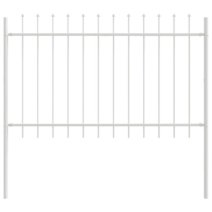 vidaXL Garden Fence WOERDEN 1.7 x 1 m Powder-coated Steel White 2