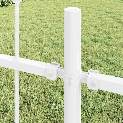 vidaXL Garden Fence WOERDEN 1.7 x 1.2 m Powder-coated Steel White 3