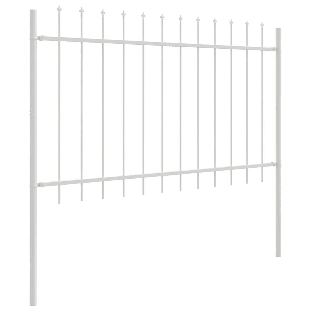 vidaXL Garden Fence WOERDEN 1.7 x 1.2 m Powder-coated Steel White 4