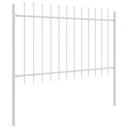 vidaXL Garden Fence WOERDEN 1.7 x 1.2 m Powder-coated Steel White 4