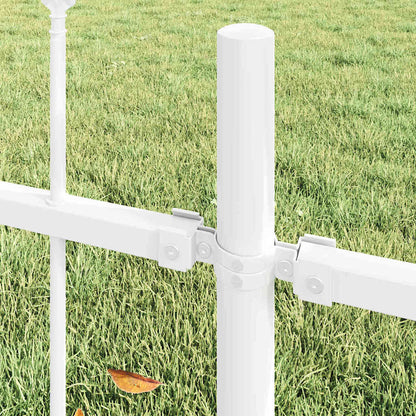vidaXL Garden Fence WOERDEN 1.7 x 1.5 m Powder-coated Steel White 3