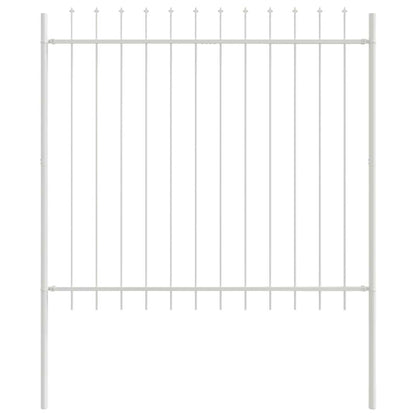 vidaXL Garden Fence WOERDEN 1.7 x 1.5 m Powder-coated Steel White 2