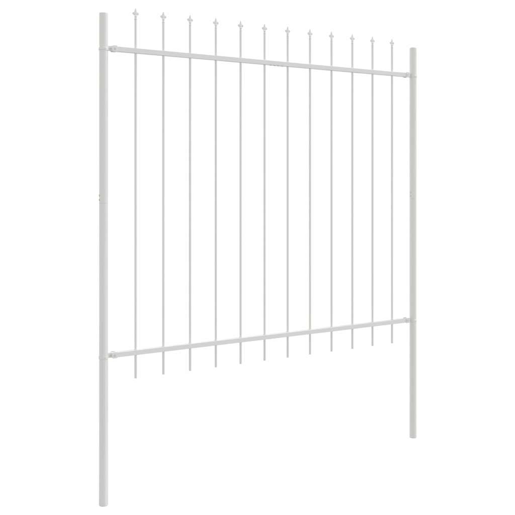 vidaXL Garden Fence WOERDEN 1.7 x 1.5 m Powder-coated Steel White 4