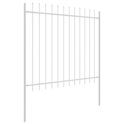 vidaXL Garden Fence WOERDEN 1.7 x 1.5 m Powder-coated Steel White 4