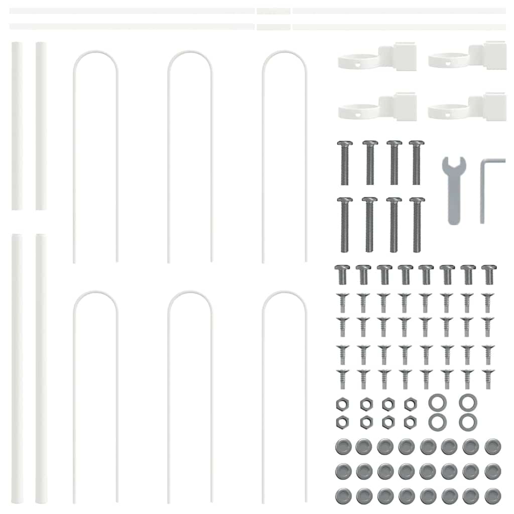 vidaXL Garden Fence BOXTEL White 5