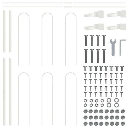 vidaXL Garden Fence BOXTEL White 5