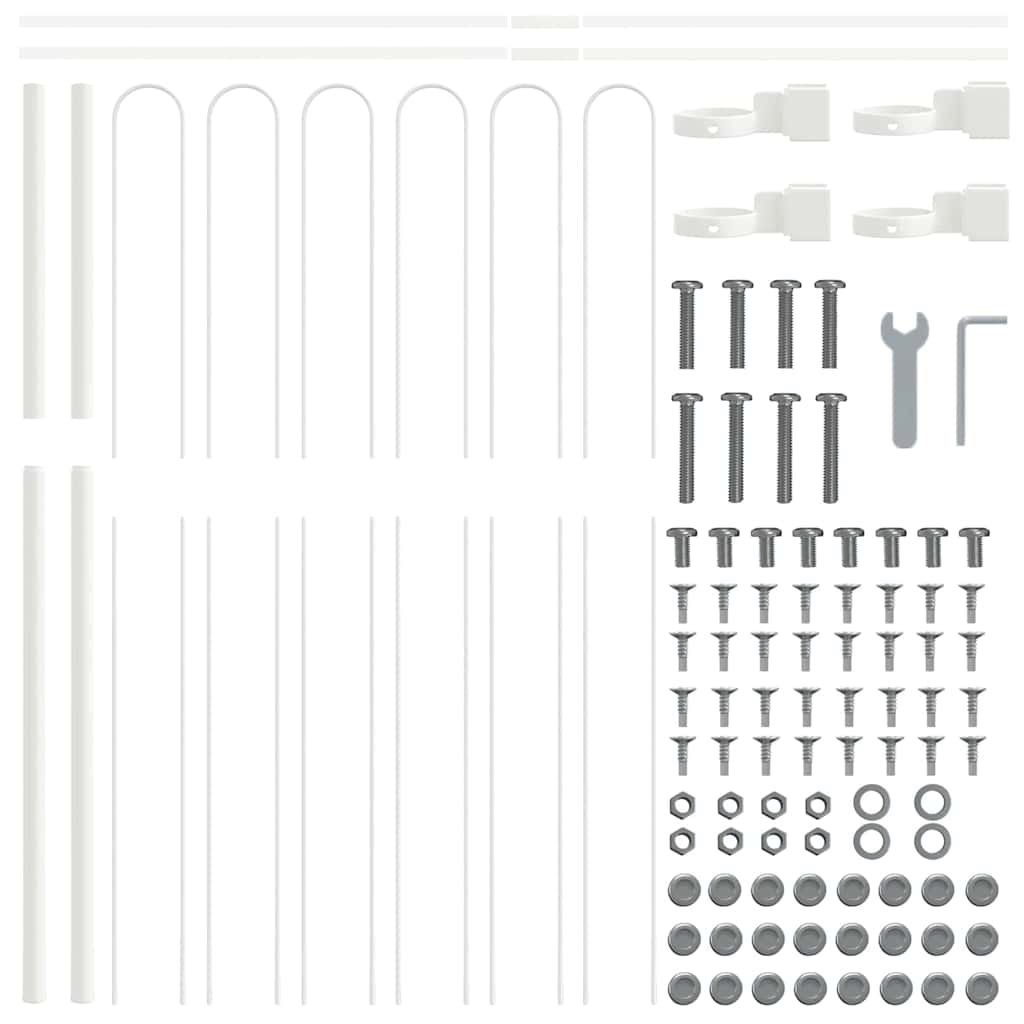 vidaXL Garden Fence BOXTEL White 5