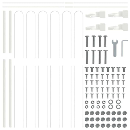 vidaXL Garden Fence BOXTEL White 5