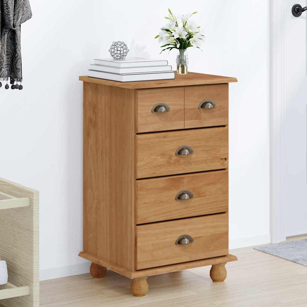 vidaXL Chest of Drawer 5-Drawer ASKIM Brown 48.5 x 40 x 79 cm 1