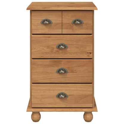 vidaXL Chest of Drawer 5-Drawer ASKIM Brown 48.5 x 40 x 79 cm 5