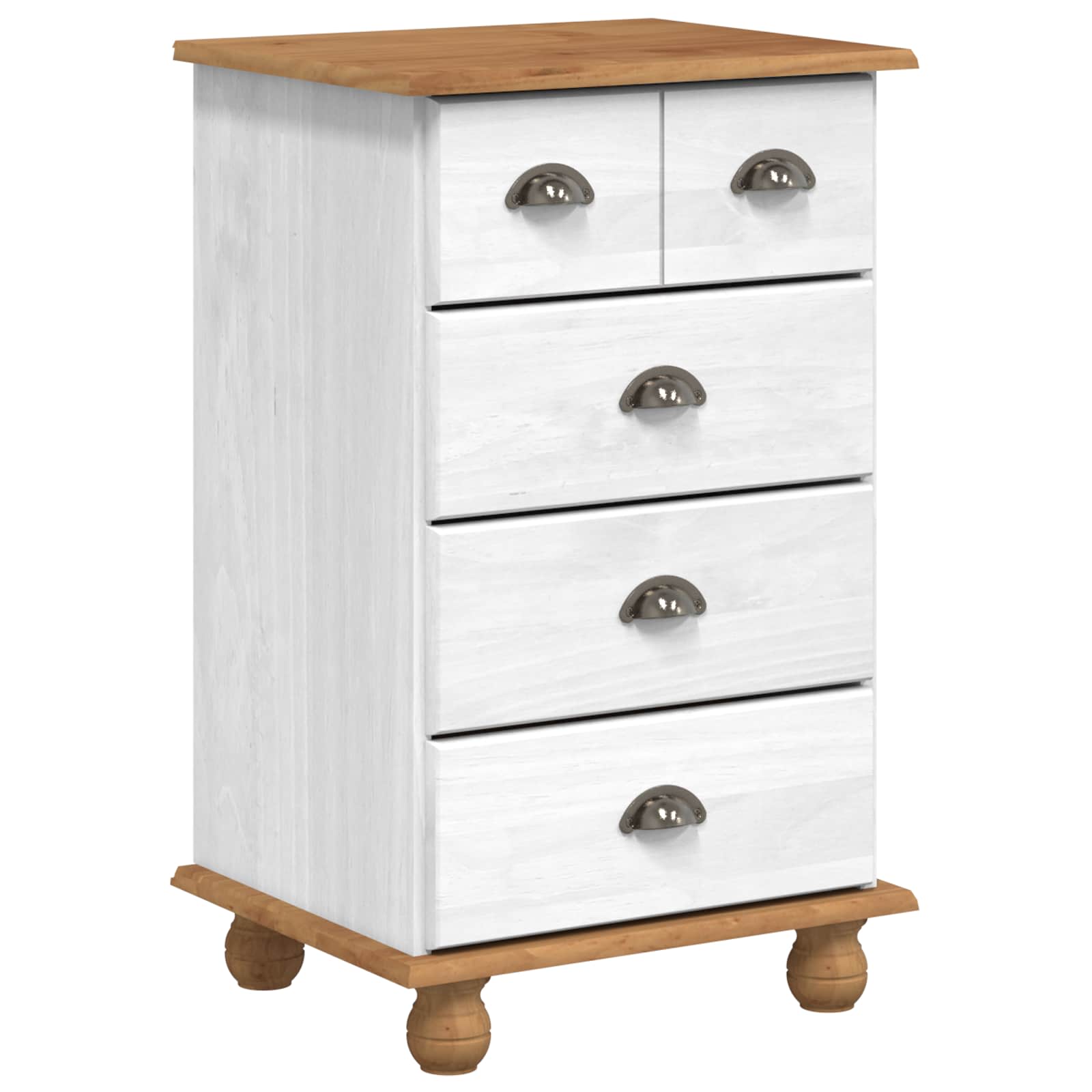 vidaXL Chest of Drawer 5-Drawer ASKIM White 48.5 x 40 x 79 cm 1
