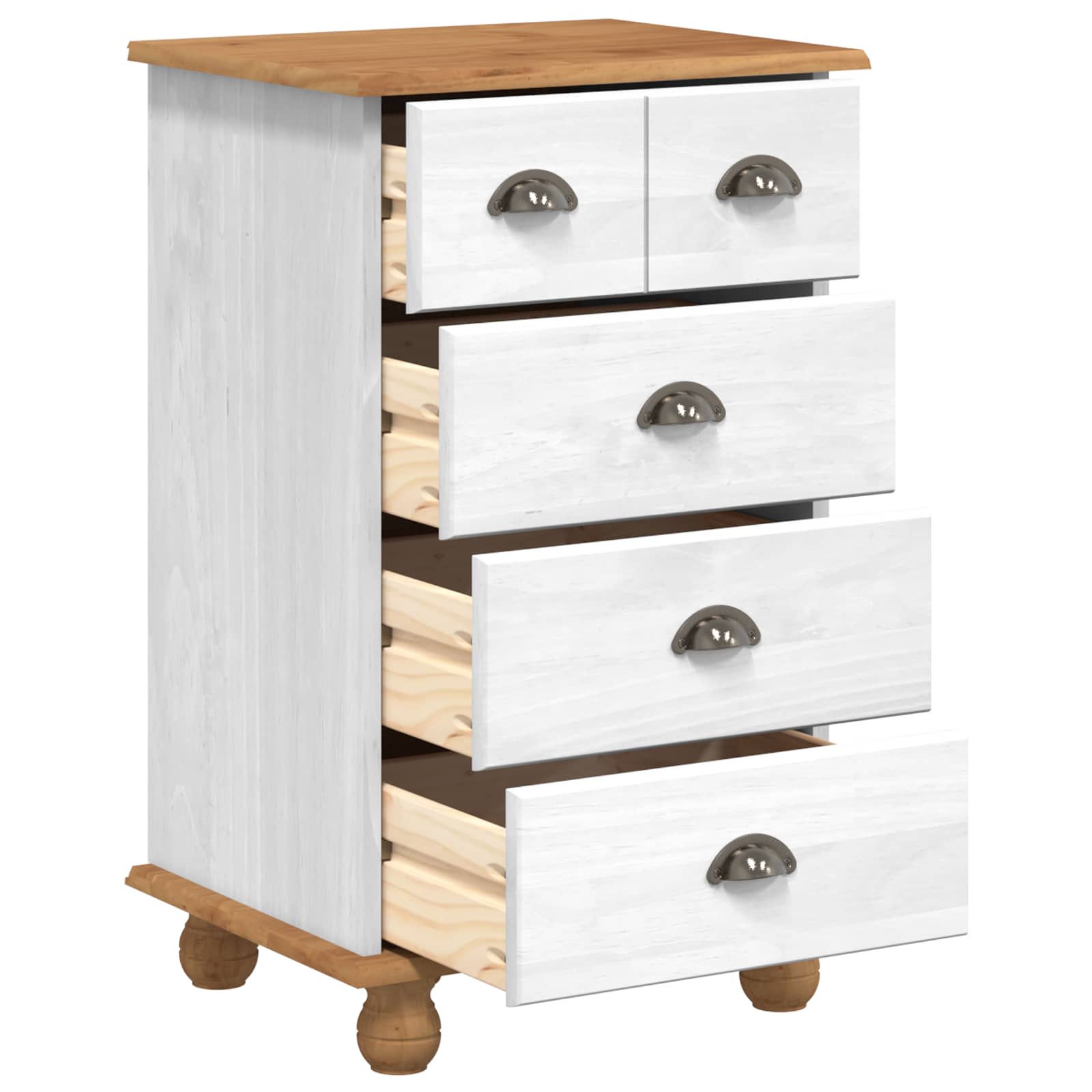 vidaXL Chest of Drawer 5-Drawer ASKIM White 48.5 x 40 x 79 cm 3