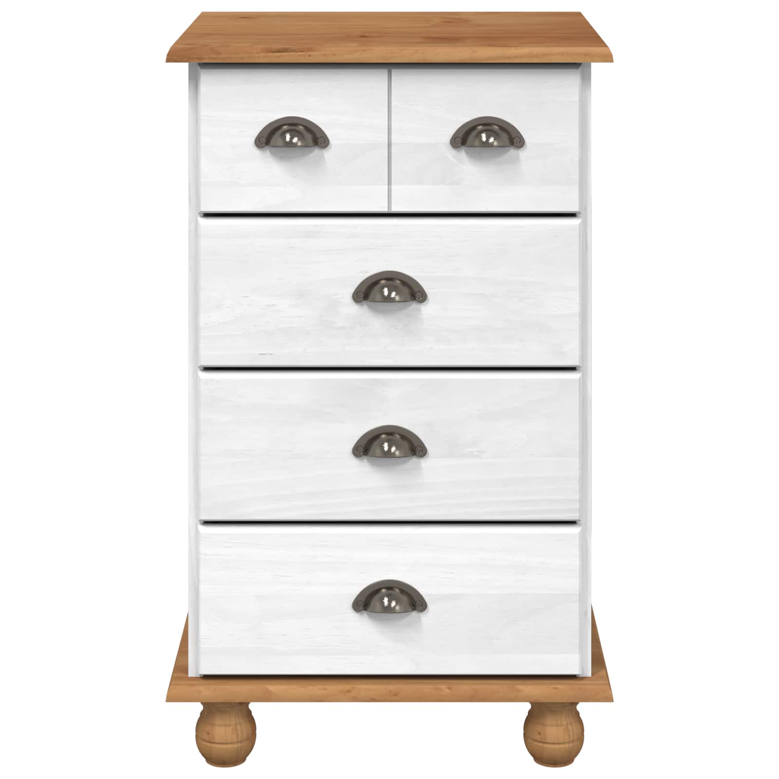 vidaXL Chest of Drawer 5-Drawer ASKIM White 48.5 x 40 x 79 cm 4