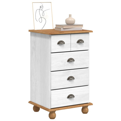 vidaXL Chest of Drawer 5-Drawer ASKIM White 48.5 x 40 x 79 cm 2