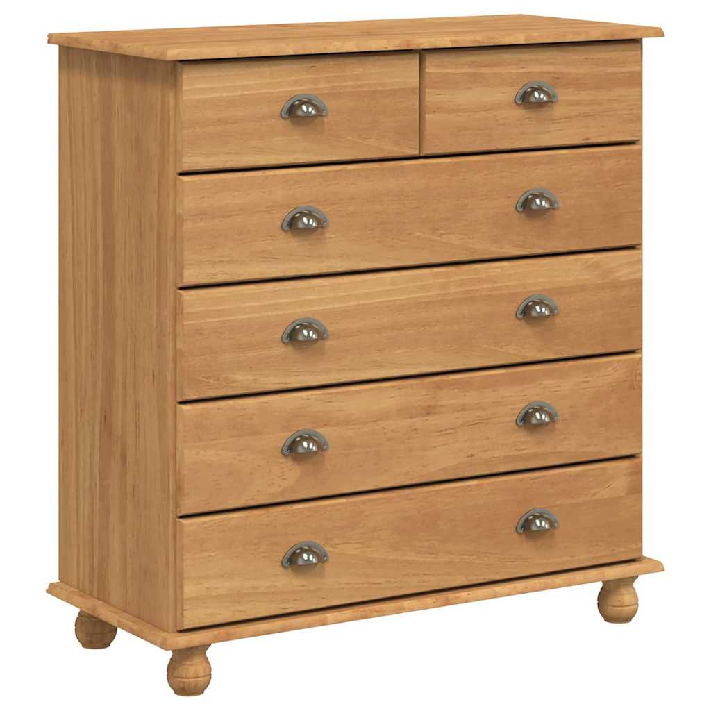 vidaXL Chest of Drawer ASKIM Brown 91 x 40 x 95.5 cm Solid Pine Wood 2