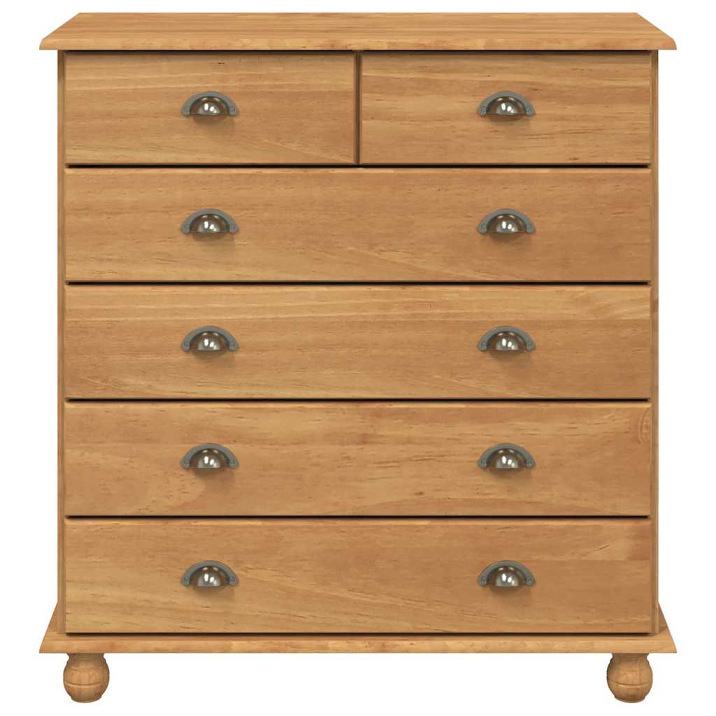 vidaXL Chest of Drawer ASKIM Brown 91 x 40 x 95.5 cm Solid Pine Wood 6