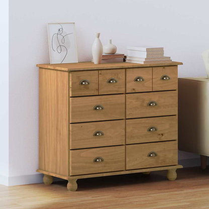 vidaXL Chest of Drawer ASKIM Brown 91 x 40 x 79 cm Solid Pine Wood 1