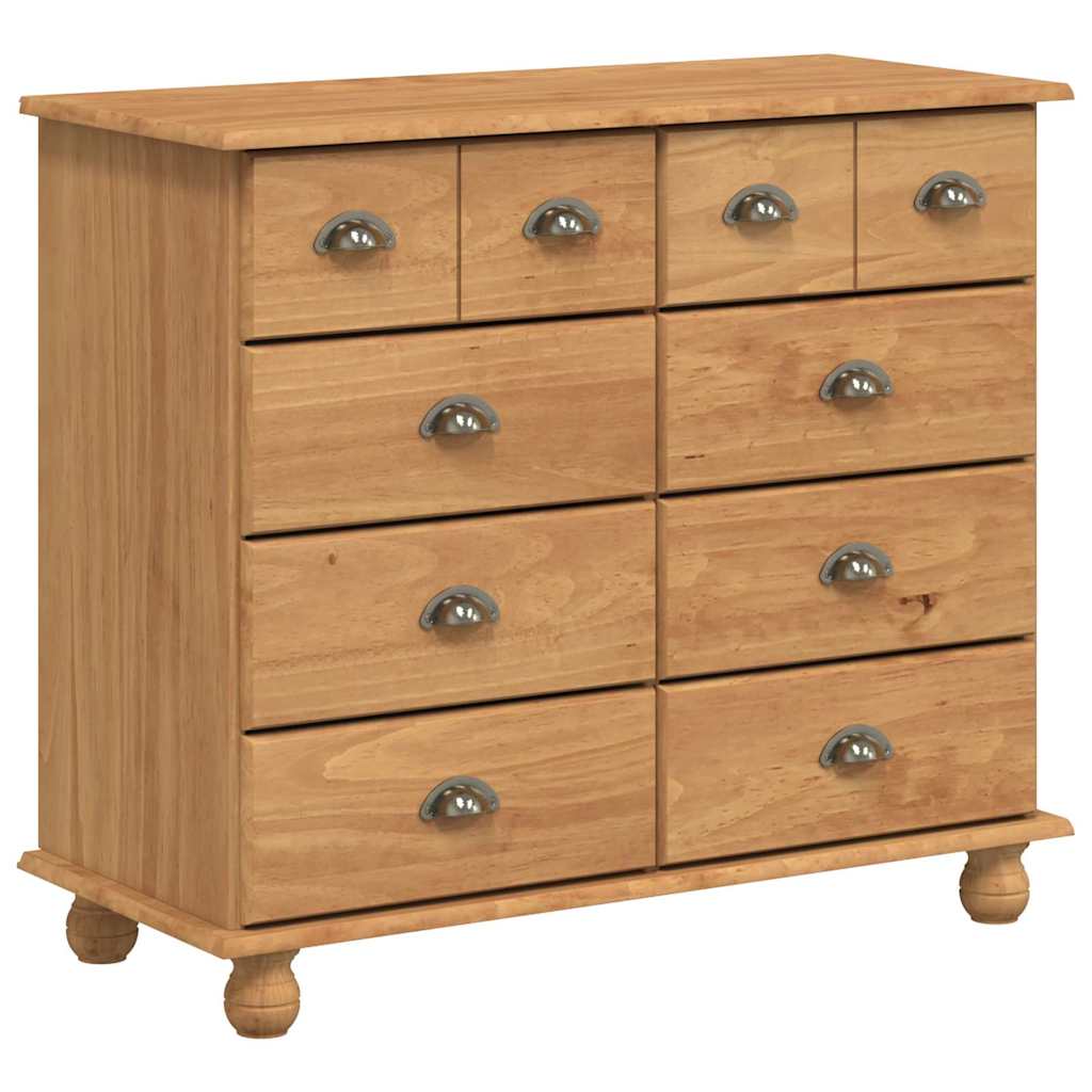 vidaXL Chest of Drawer ASKIM Brown 91 x 40 x 79 cm Solid Pine Wood 2