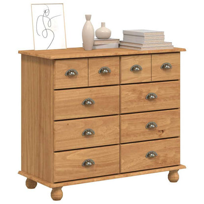 vidaXL Chest of Drawer ASKIM Brown 91 x 40 x 79 cm Solid Pine Wood 3