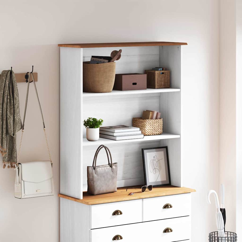 vidaXL Hutch ASKIM 91 x 30 x 104 cm Solid pine wood 3