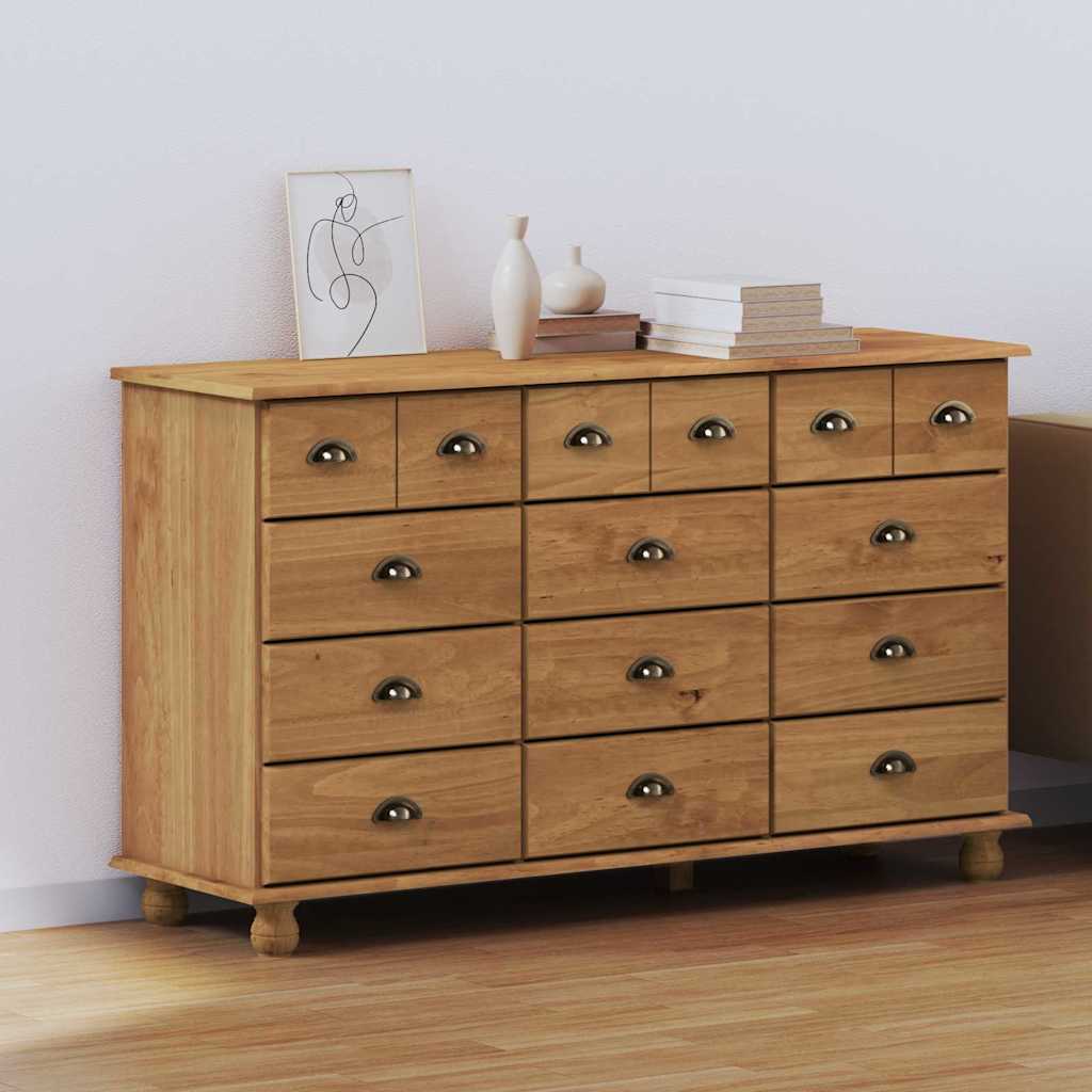 vidaXL Chest of Drawer ASKIM Brown 79 x 40 x 133.5 cm Solid Pine Wood 1