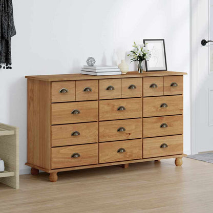 vidaXL Chest of Drawer ASKIM Brown 79 x 40 x 133.5 cm Solid Pine Wood 4