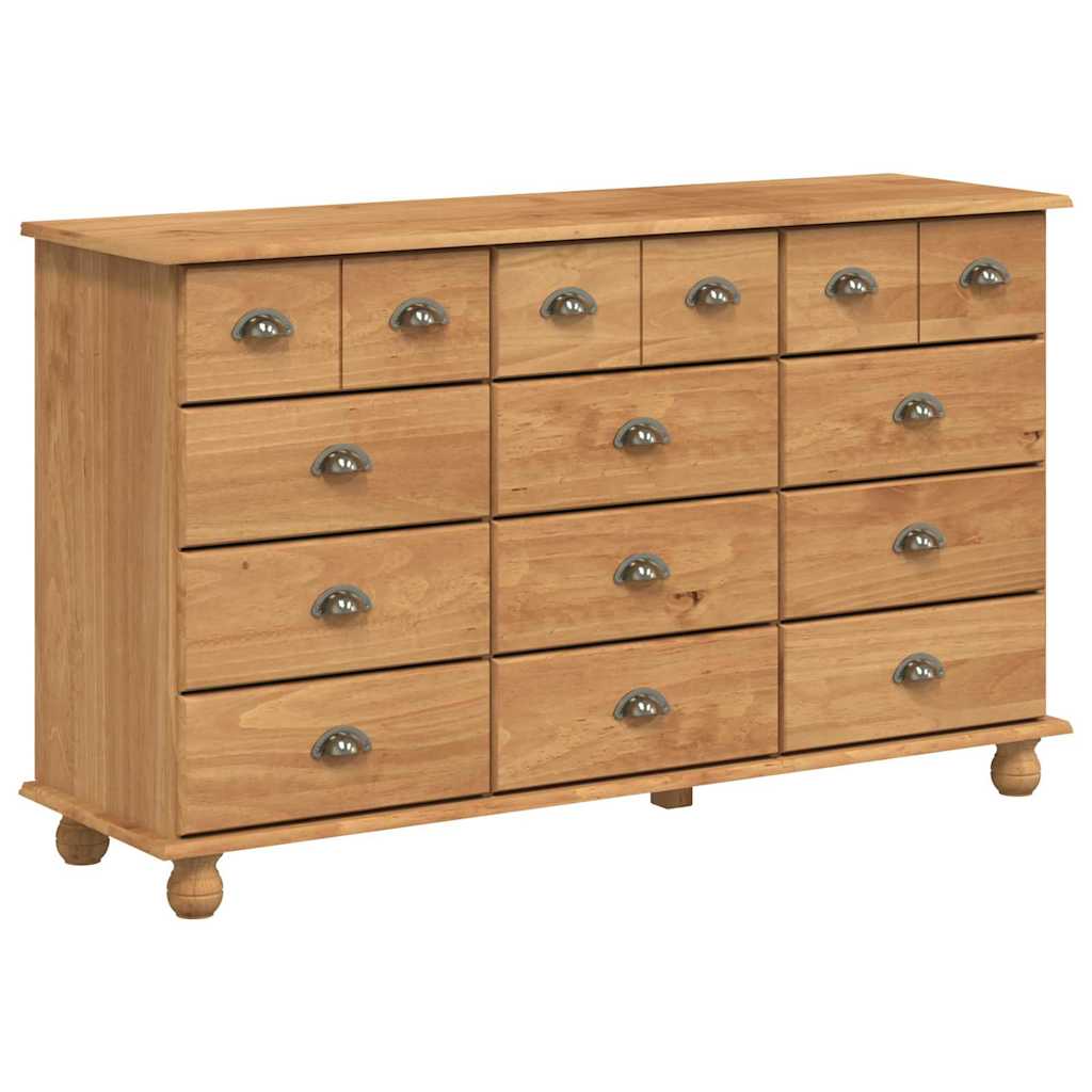 vidaXL Chest of Drawer ASKIM Brown 79 x 40 x 133.5 cm Solid Pine Wood 2