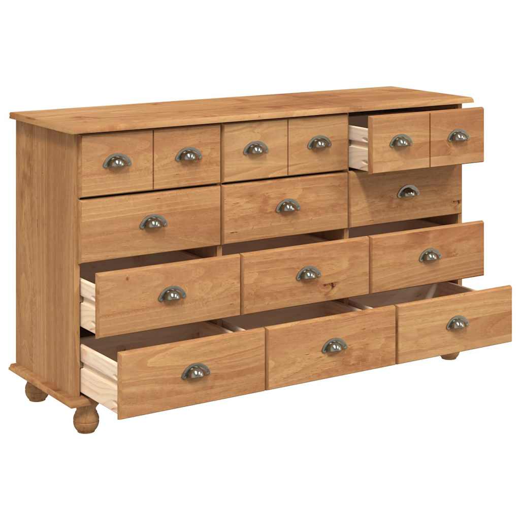 vidaXL Chest of Drawer ASKIM Brown 79 x 40 x 133.5 cm Solid Pine Wood 5